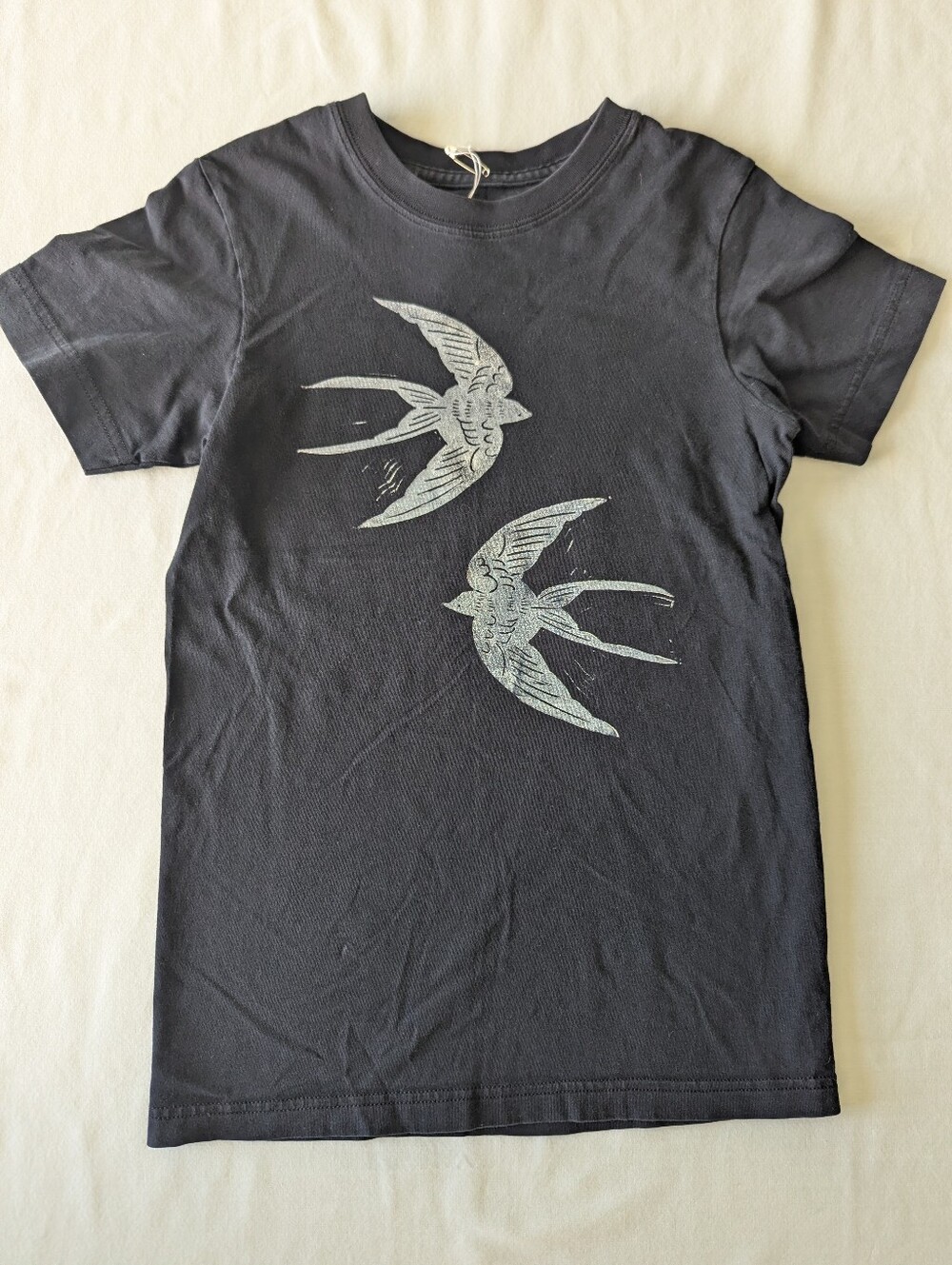 Kids Swallow Bird Block Print T-shirt